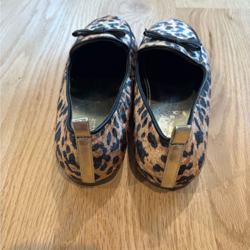 🐆 J.Crew crewcuts Leopard Print Loafers with a sweet bow— kids size 4 - Picture 7 of 10